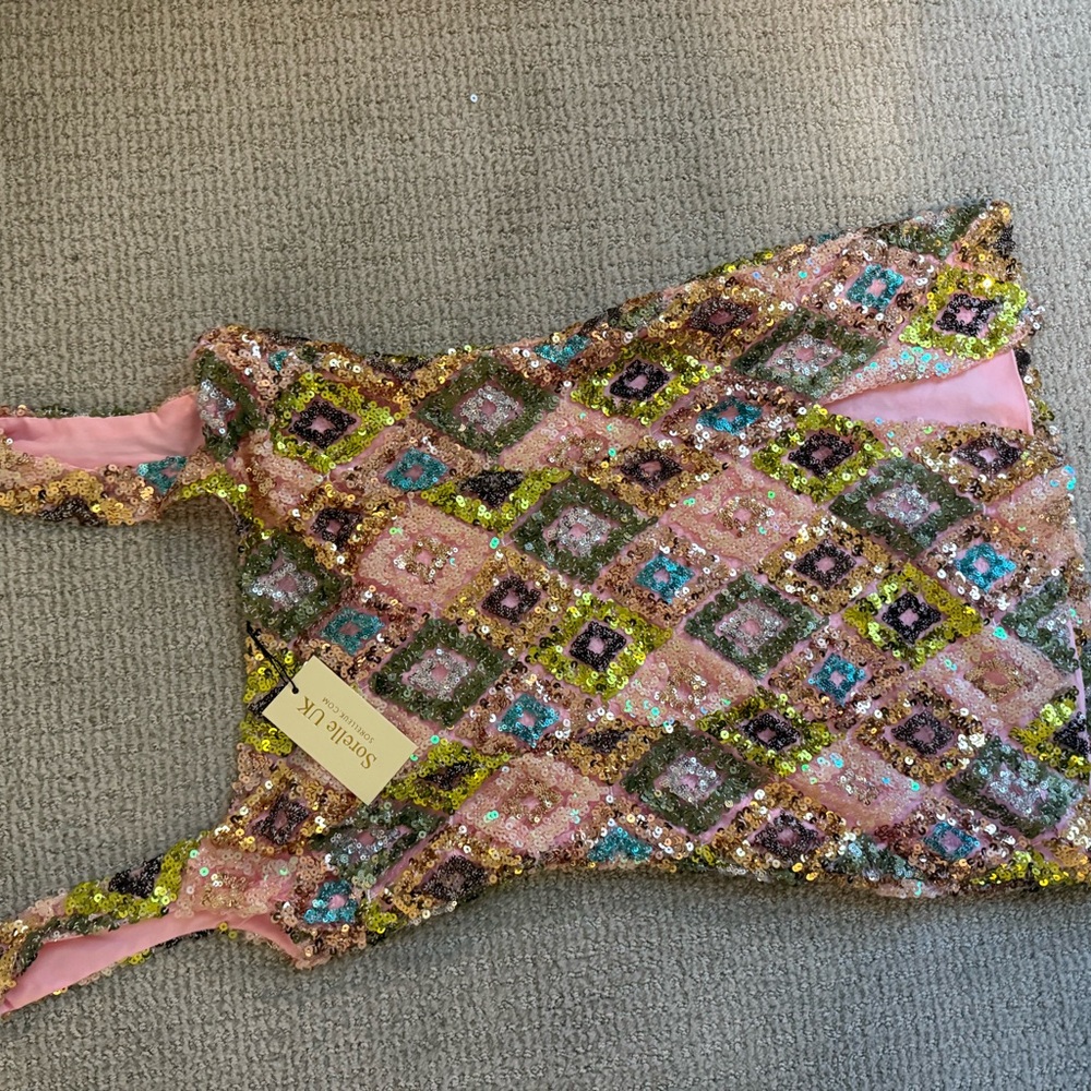 Sorelle Crystal Dress - rose